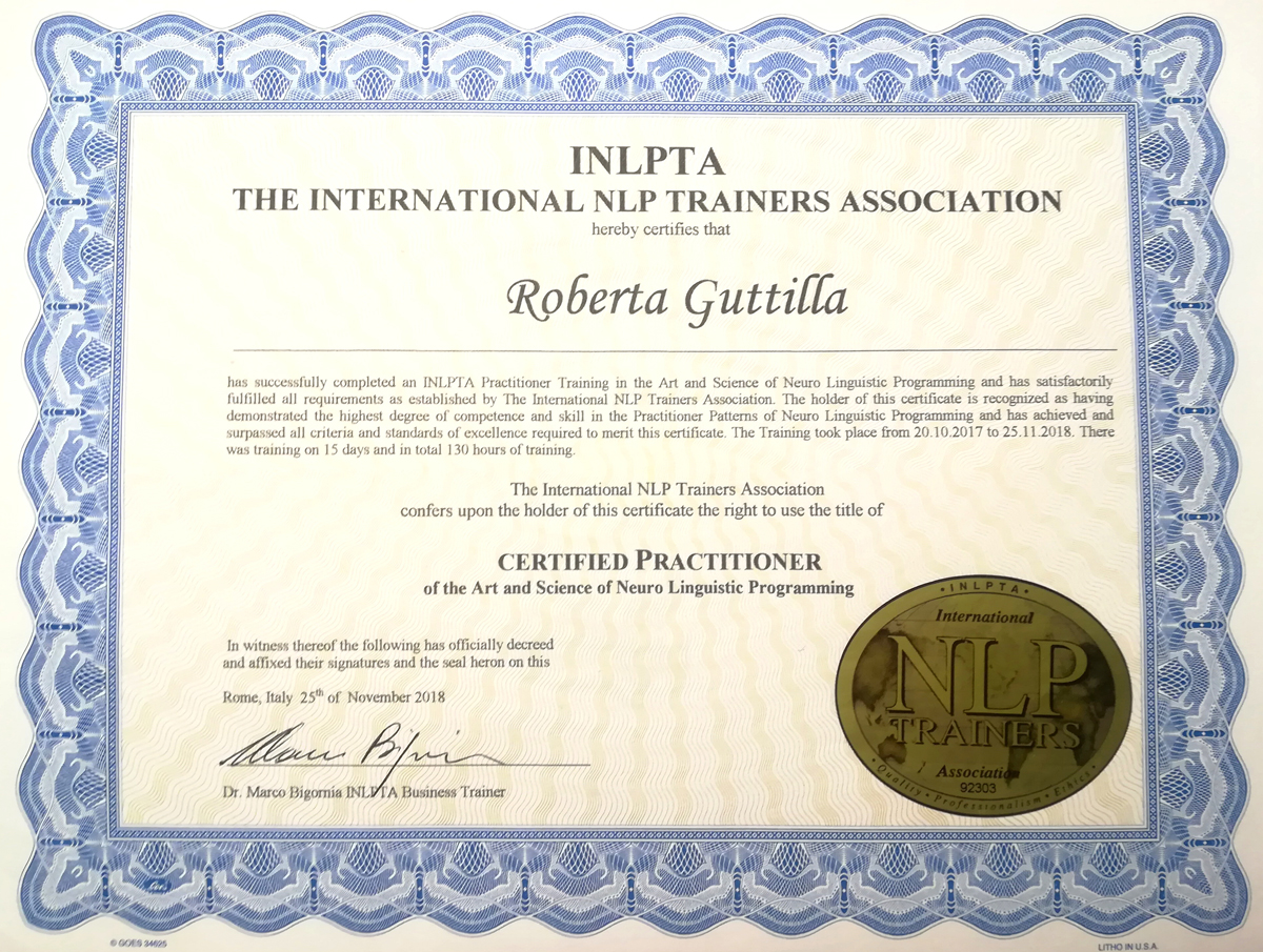 certificato INLPTA